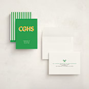 "Bold Initials" - Graduation Announcements in Grass by mo kelley - Assembled