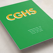 "Bold Initials" - Graduation Announcements in Grass by mo kelley - Detail