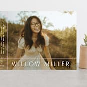 "Grids" - Graduation Announcements in Blush by Lauren Chism - Front