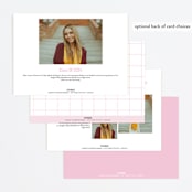 "Grids" - Graduation Announcements in Blush by Lauren Chism - Back of Card Options