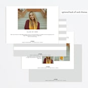 "Strength" - Graduation Announcements in Snow by Sarah Curry - Back of Card Options