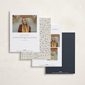 "Double the cheers" - Graduation Announcements in Nightsky by Pati Cascino - Back of Card Options