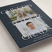 "Double the cheers" - Graduation Announcements in Nightsky by Pati Cascino - Detail