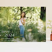 "Classical Grad" - Graduation Announcements in Blanco by Megan Davis - Front