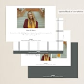 "Classical Grad" - Graduation Announcements in Blanco by Megan Davis - Back of Card Options