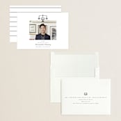 "Scales of Justice" - Graduation Announcements in Ink by Hudson meet Rose - Assembled