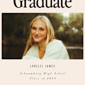 "Persistence" - Graduation Announcements in Cream by Nazia Hyder - Detail