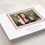 "charm" - Graduation Announcements in Peony by Sara Hicks Malone - Detail