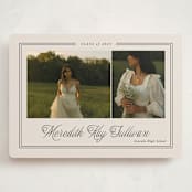 "Timeless Border" - Graduation Announcements in Almond by Brianne Larsen - Front