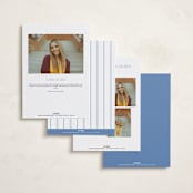 "Grad Duo" - Graduation Announcements in Sky by Ana Sharpe - Back of Card Options