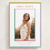 "Color Frame" - Graduation Announcements in Candy by Kelly Watkins - Front