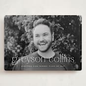 "Understated" - Graduation Announcements in Salt by Ekko Studio - Front
