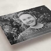 "Understated" - Graduation Announcements in Salt by Ekko Studio - Detail
