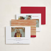 "Grad Stripes" - Graduation Announcements in Rose & Sunflower by Anna Elder - Back of Card Options