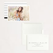 "portrait script" - Graduation Announcements in Onyx by Sarah Curry - Assembled