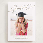"Celebratory" - Graduation Announcements in Golden by Carolyn MacLaren - Front