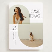 "Geo Duo" - Graduation Announcements in Snow by Pixel and Hank - Front