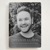 "Understated" - Graduation Announcements in Salt by Ekko Studio - Front