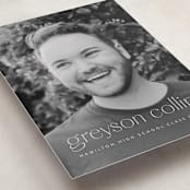 "Understated" - Graduation Announcements in Salt by Ekko Studio - Detail