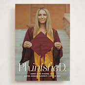 "Ph.inisheD." - Graduation Announcements in Cloud by Heather Schertzer - Front