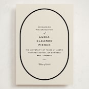 "Commence" - Graduation Announcements in Tuxedo by Megan Davis - Front