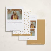 "Graduate Script" - Graduation Announcements in Snow by Sarah Curry - Back of Card Options