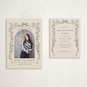"Chic" - Graduation Insert Cards in Ink by Petra Kern - With Invitation