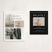 "Margins" - Graduation Insert Cards in Onyx by Pixel and Hank - With Invitation