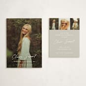 "Journal " - Graduation Insert Cards in Snow by Sara Hicks Malone - With Invitation