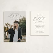 "Timeless Classic" - Graduation Insert Cards in Noir by Brandy Folse - With Invitation