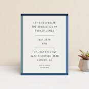 "Wide Frame" - Graduation Insert Cards in Ocean by Kelly Watkins - Front
