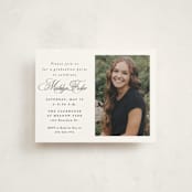 "With a flourish" - Graduation Insert Cards in Salt by Lea Delaveris - Front