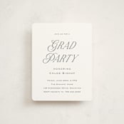 "Chic Name" - Graduation Insert Cards in Cloud by Carolyn MacLaren - Front
