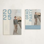 "Modern Year" - Graduation Insert Cards in Lake by Kelly Watkins - With Invitation