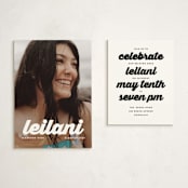 "name" - Graduation Insert Cards in Cloud by Lori Wemple - With Invitation