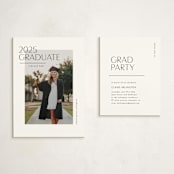 "Cornered" - Graduation Insert Cards in Silk by Kelly Schmidt - With Invitation