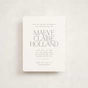 "editorial serif" - Graduation Insert Cards in Cotton by Ellen Schlegelmilch - Front