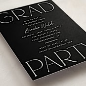 "Distinguished" - Graduation Insert Cards in Eclipse by Everett Paper Goods - Detail