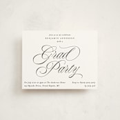 "Opera" - Graduation Insert Cards in Cotton by Blustery August - Front