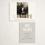 "Jax" - Graduation Insert Cards in Cloud by Sara Hicks Malone - With Invitation