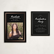 "Exemplar" - Graduation Insert Cards in Ink by Melanie Kosuge - With Invitation