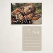 "Contemplate" - Graduation Insert Cards in Snowberry by Pixel and Hank - With Invitation