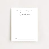 "Advice for the Grad" - Graduation Insert Cards in Noir by Minted - Front