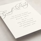 "Timeless Script" - Graduation Insert Cards in Cotton by Susan Zinader - Detail