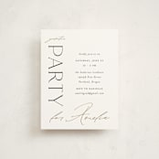 "Business Class" - Graduation Insert Cards in Cotton by Ashlee Townsend - Front
