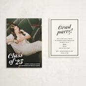 "Class Dismissed" - Graduation Insert Cards in Ink by Megan Davis - With Invitation