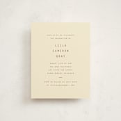 "leila" - Graduation Insert Cards in Cream by Ellen Schlegelmilch - Front