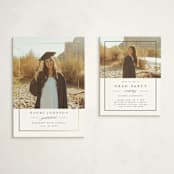 "Shining Frame" - Graduation Insert Cards in Sugar by Nicole Walsh - With Invitation