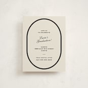 "Commence" - Graduation Insert Cards in Tuxedo by Megan Davis - Front