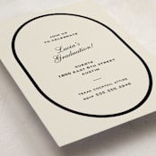 "Commence" - Graduation Insert Cards in Tuxedo by Megan Davis - Detail